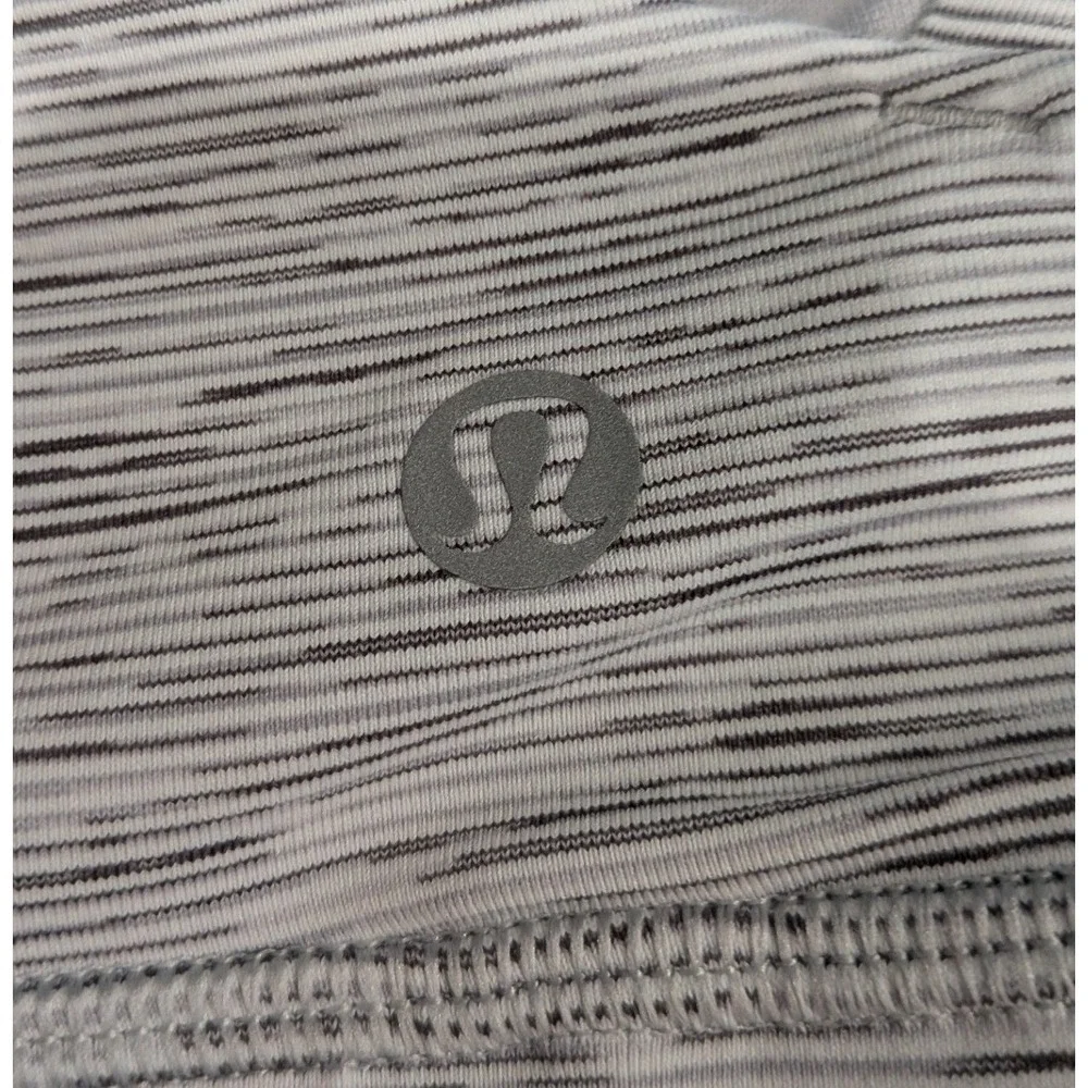 Lululemon Energy Bra Women Size 6 Grey White Space Dye Excellent Strappy Back